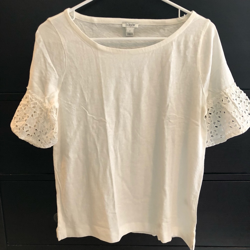 ❌❌SOLD❌❌ J.Crew Factory Ruffle Sleeve Top, Small - Picture 3 of 6